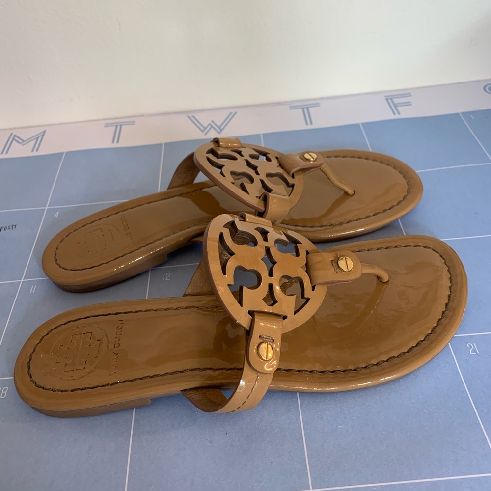 Tory Burch Miller Sandals Patent Leather